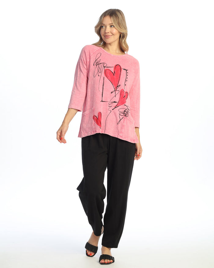 "Encanto" Mineral Washed Patch Pocket Tunic Top - M12-2091