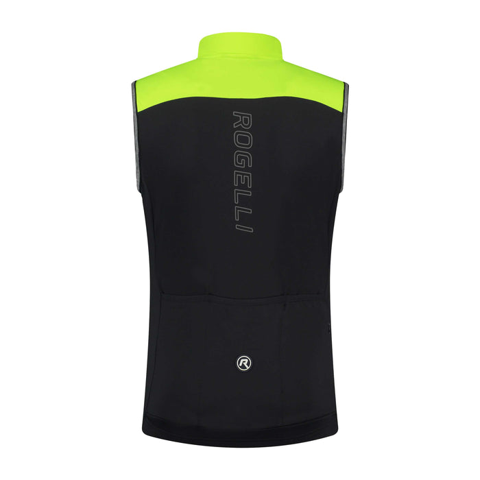 Rogelli Essential windstopper heren fluor achterkant.