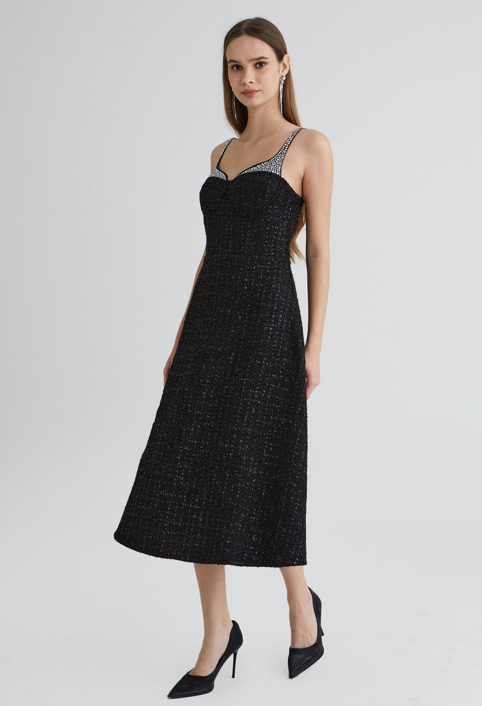 Evelisse Tweed Midi Dress