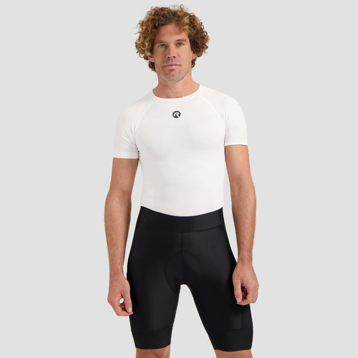 Rogelli Explore korte fietsbroek zonder bretels heren zwart gedragen voorkant.
