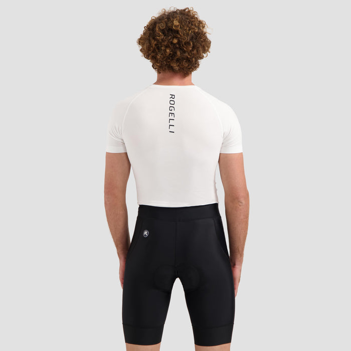 Rogelli Explore korte fietsbroek zonder bretels heren zwart gedragen achterkant.