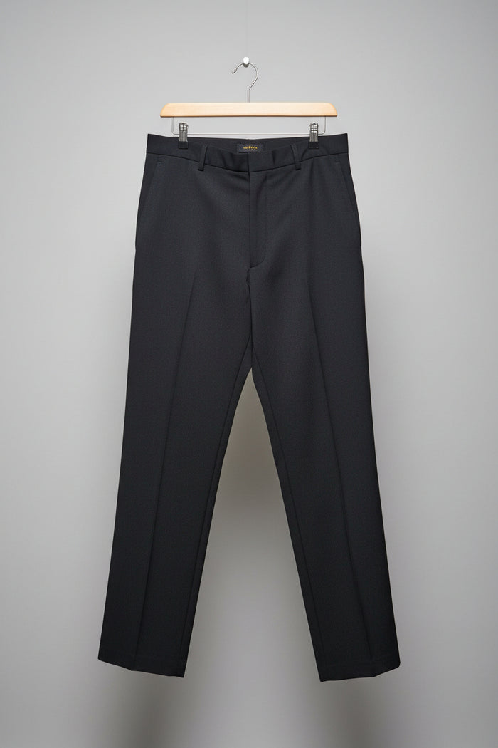 Farah Black Trousers W48 L33 Straight-Leg - Polyester - USED