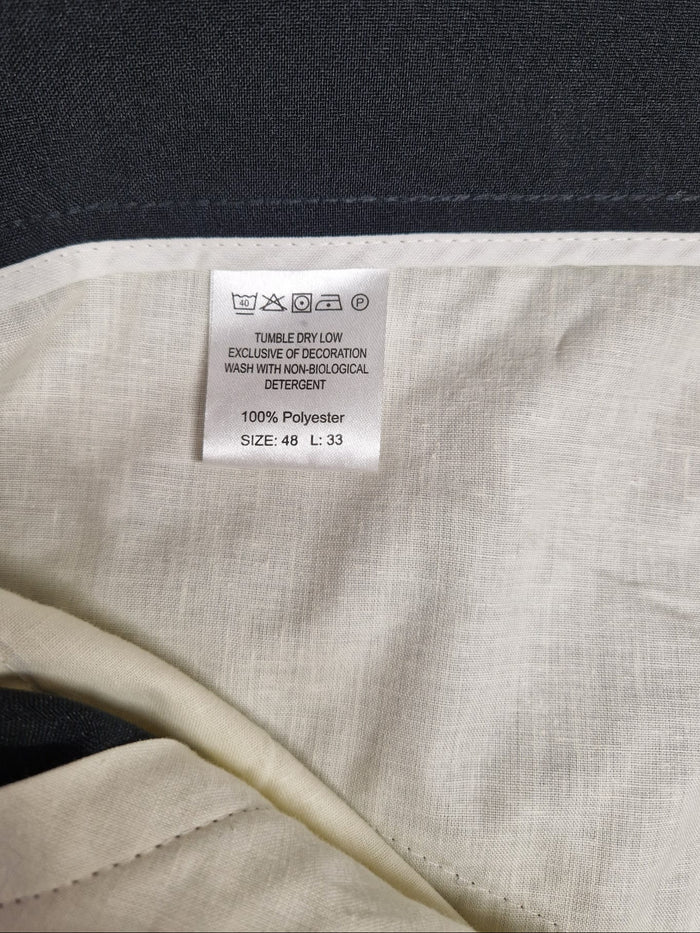 Farah Black Trousers W48 L33 Straight-Leg - Polyester - USED