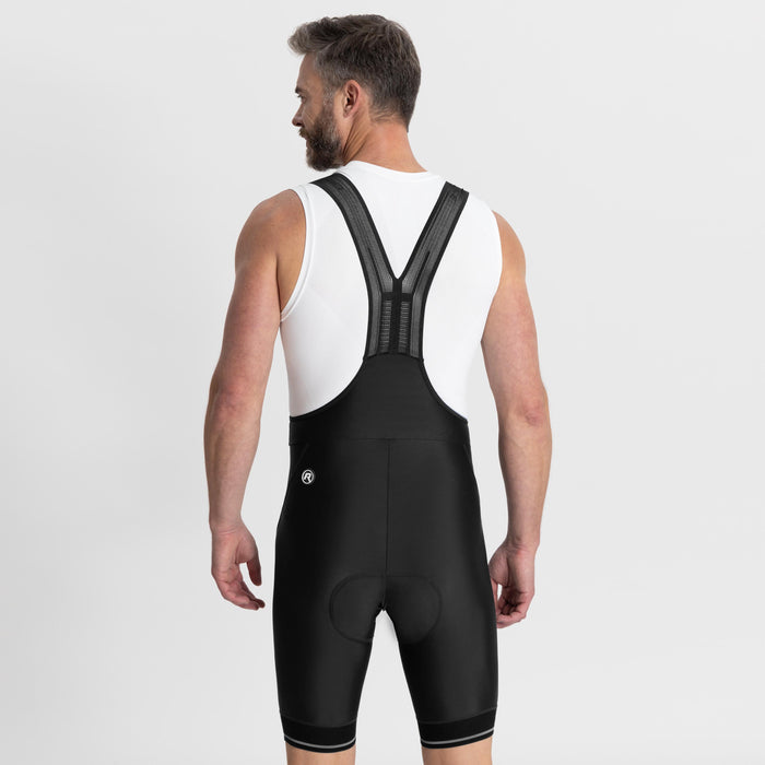 Rogelli Fast korte fietsbroek heren zwart gedragen achterkant.