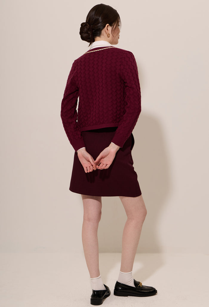 Faux Chained Knitted Jacket
