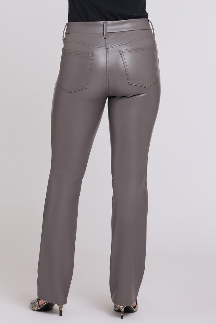 Faux Leather Marilyn Straight Pants - Falcon