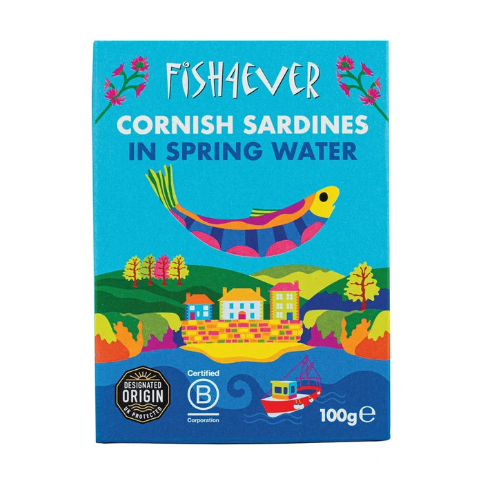 Fish4Ever Cornish Sardines in Spring Water 100g