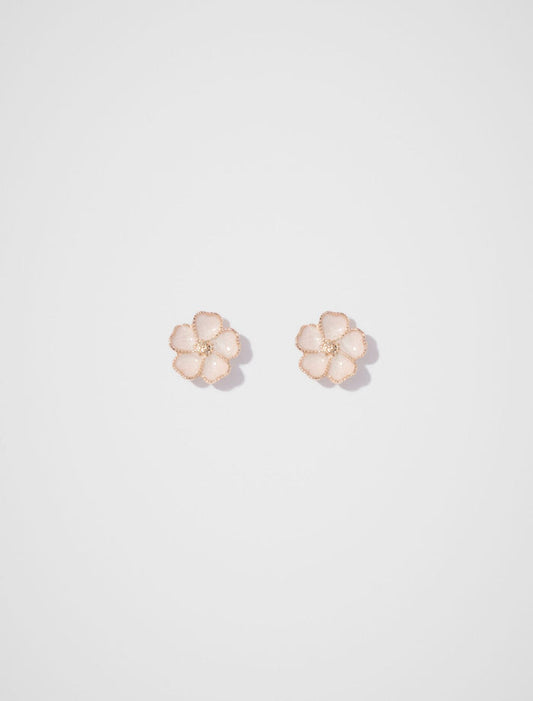 Florence Flower Stud Earrings 0 Ivory Gold Forever New