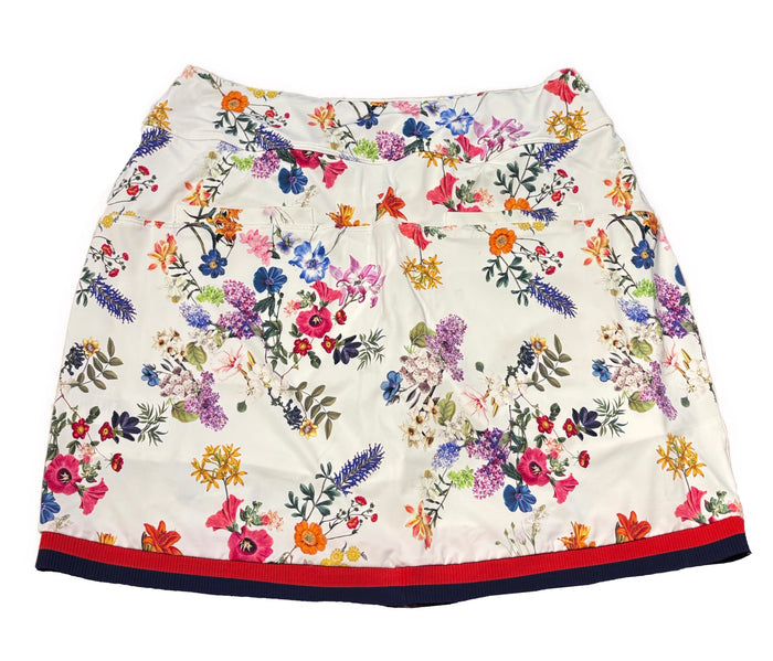 Foray Golf Women's White Floral Wrap Golf Skort Size L