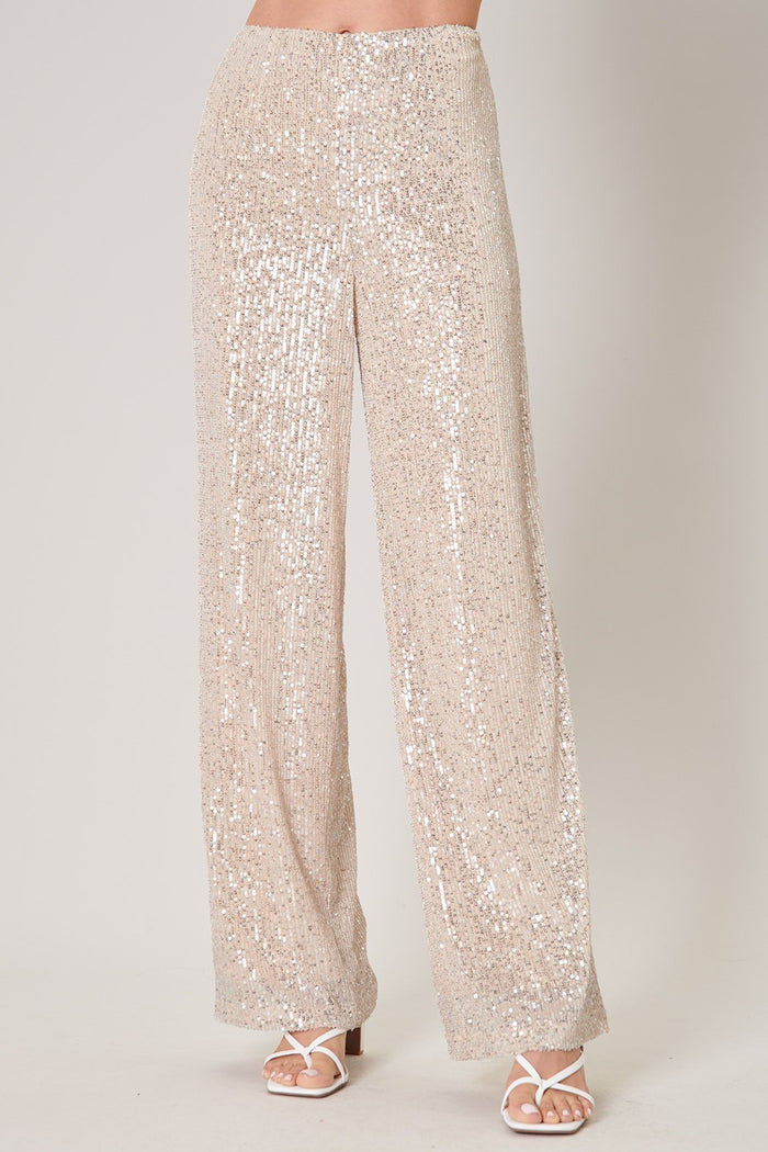 Friday Nights High Waisted Sequin Pants