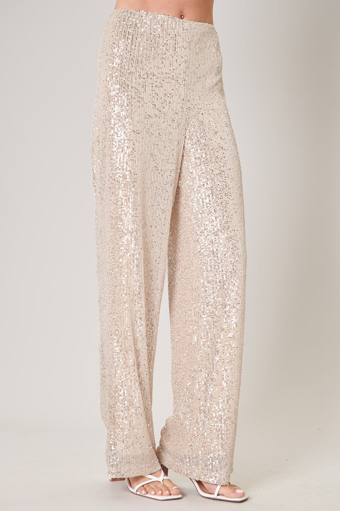 Friday Nights High Waisted Sequin Pants