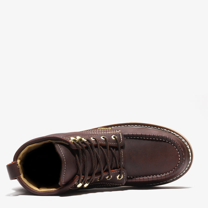 Frontier Dual 6" Men's Moc Toe Work Boot - Burgandy