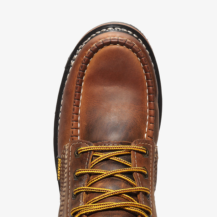 Frontier Dual 6" Men's Moc Toe Work Boot - Crazy Brown