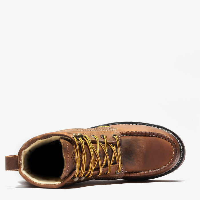 Frontier Dual 6" Men's Moc Toe Work Boot - Crazy Brown
