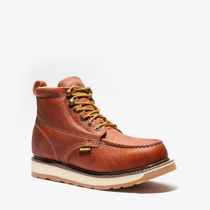 Frontier Dual 6" Men's Moc Toe Work Boot - Light Brown