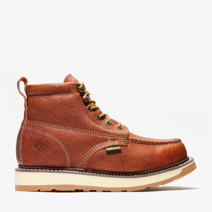Frontier Dual 6" Men's Moc Toe Work Boot - Light Brown