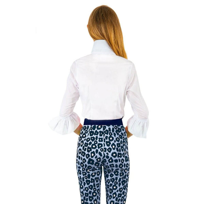 Gretchen Scott - Wash & Wear, Ruffle Detail Blouse Top - White - SALE
