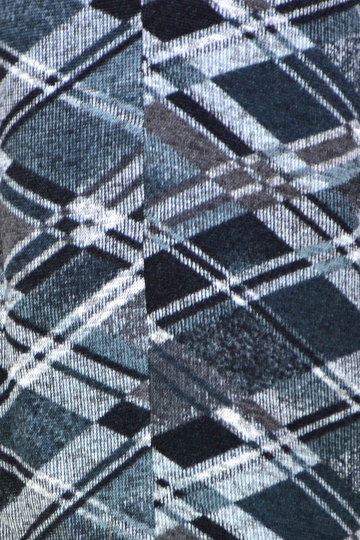 Grey Squares Hi Low Tunic Jumper