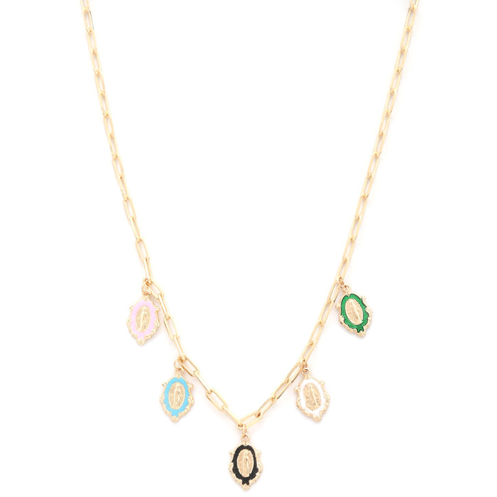 Guadalupana Colorful Charm Necklace