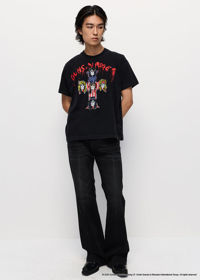 GUNS N' ROSES CROSS & SKULL GRAPHIC BAND TEE