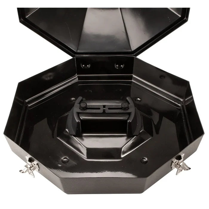 Hard Plastic Black Hat Carrier with Flip Latch Closure