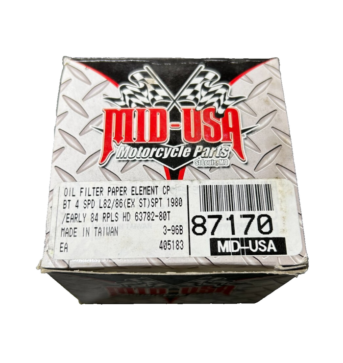 Harley Davidson Mid-USA 87170 Chrome Oil Filter 63782-80T