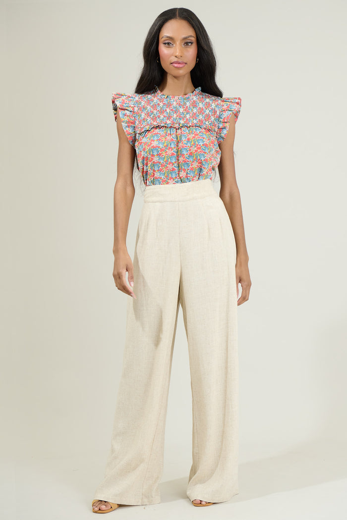 Harlow Floral Smocked Ruffle Top