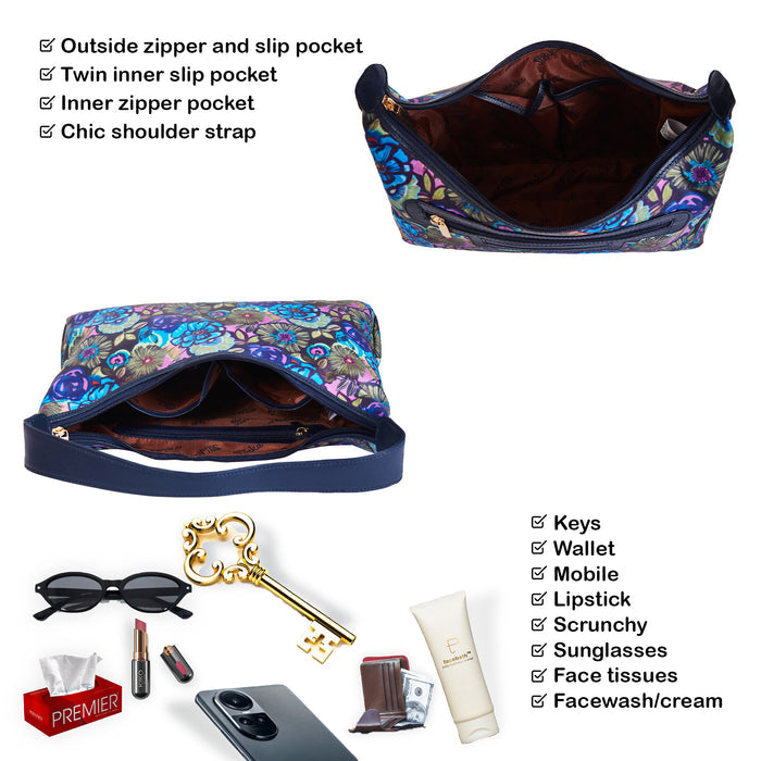 Women's botanical shoulder hobo bag for work, travel, and daily use-feature image