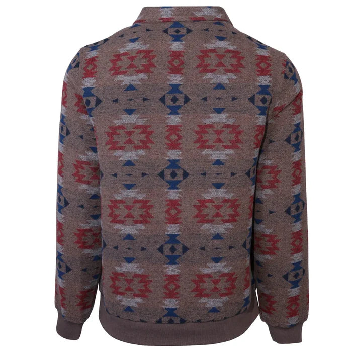 Hooey Bomber Jacket Tan/Red w/ Aztec