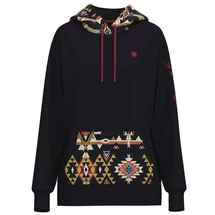 Hooey "Summit" Navy/ Multi- Aztec Hoody