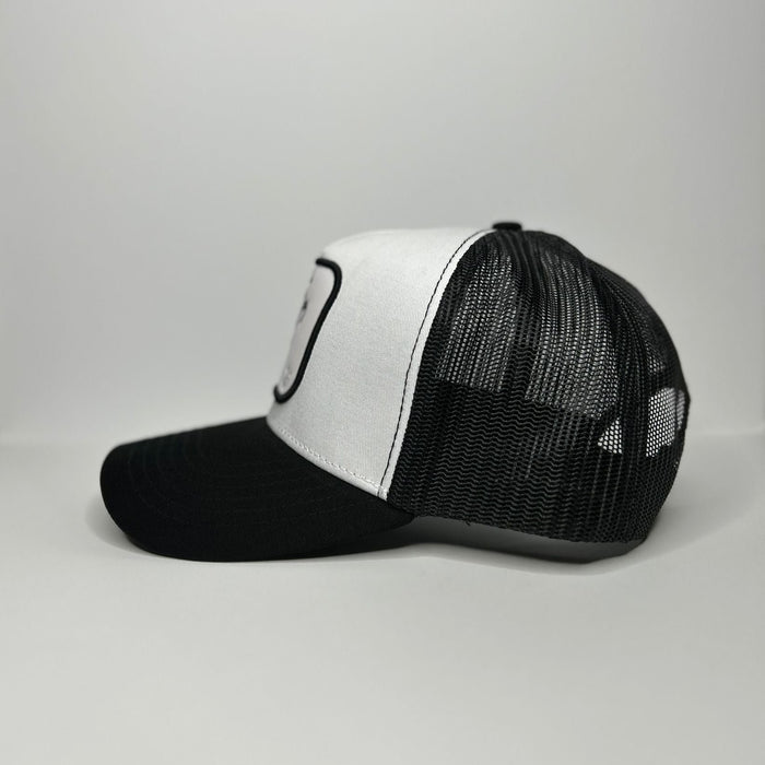 Horse Patch Trucker Hat - White & Black
