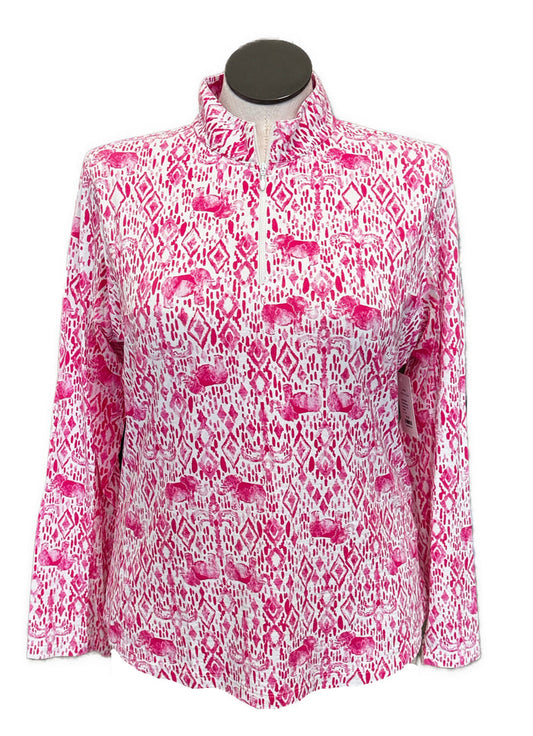 Ibkul Elephant Printed Women's Pullover Size XL MSP$91