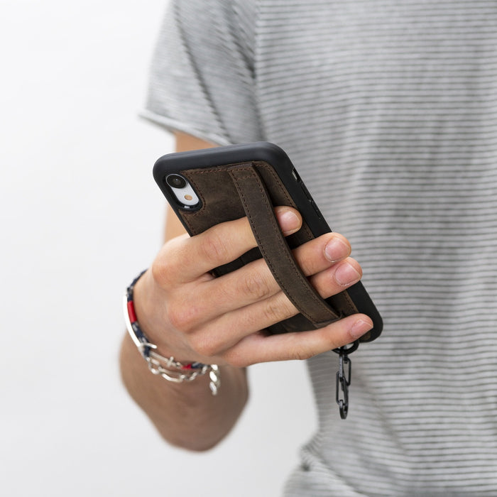 iPhone 12 Pro Snap - on Leather Grip Case by Hardiston - premium iPhone 12 Cases