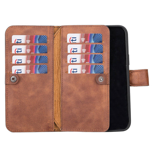 iPhone 14 Plus Leather Dual Wallet Case by Hardiston - premium iPhone 14 Cases