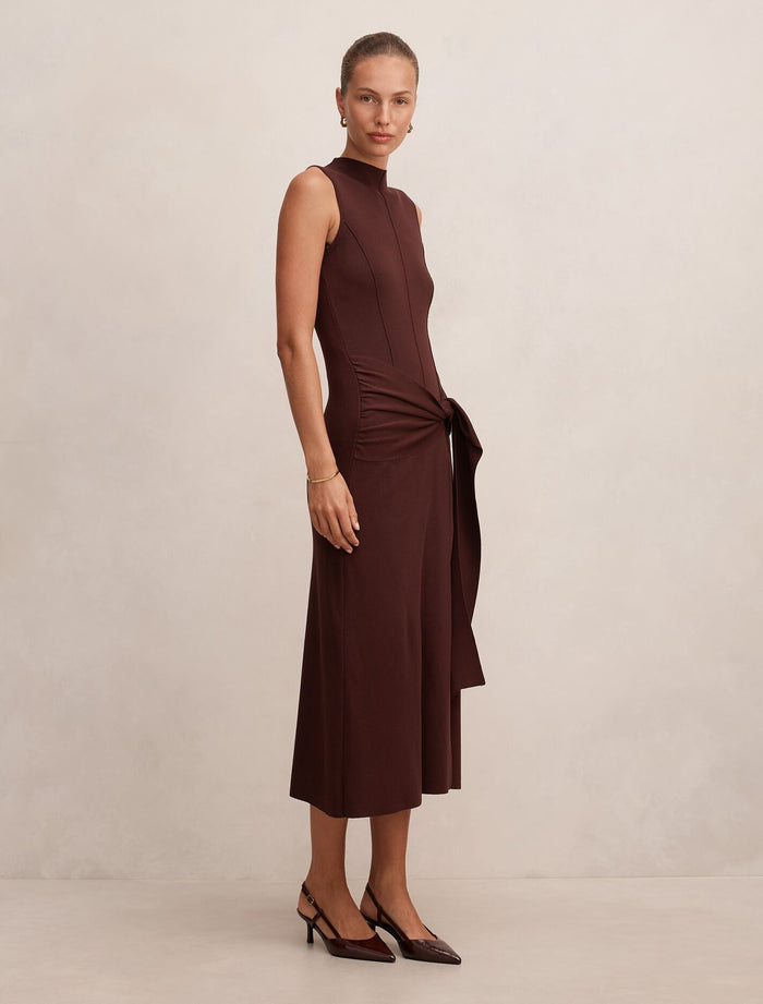Irina Tie Detail Knitted Dress Forever New