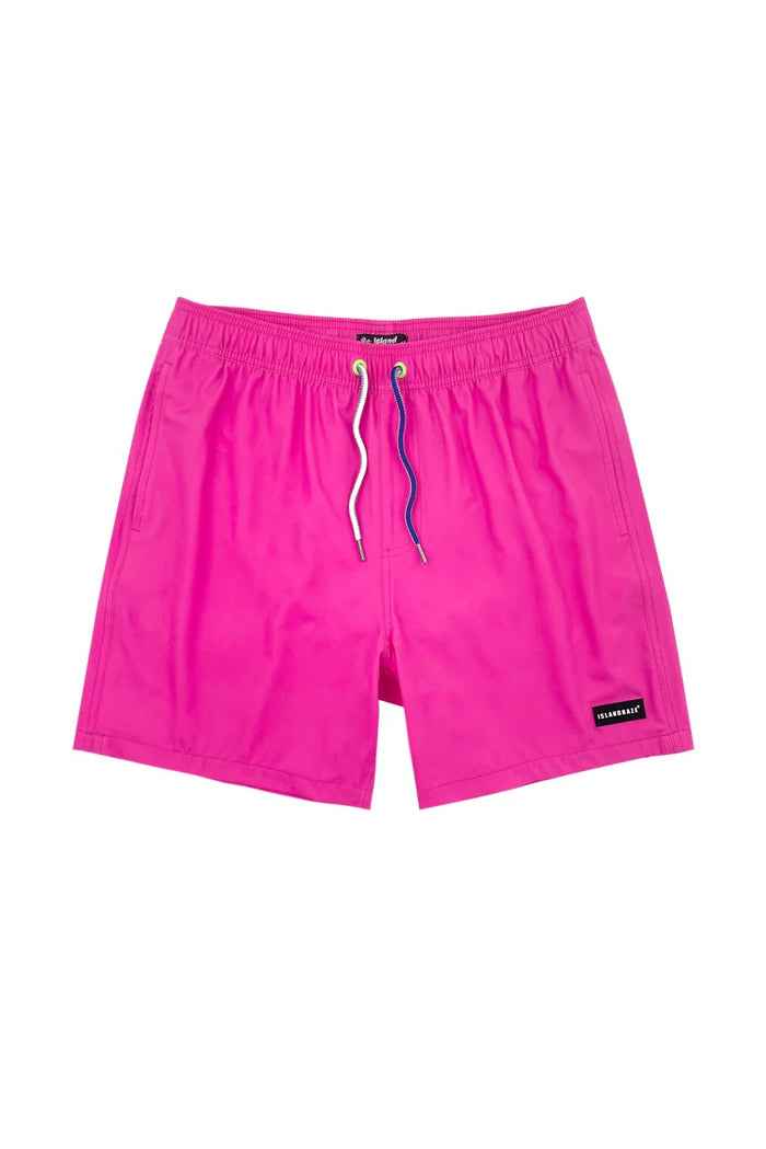 ISLAND HAZE LAVANA 6" STRETCH VOLLEY SHORT NEON PINK MENS SHORTS