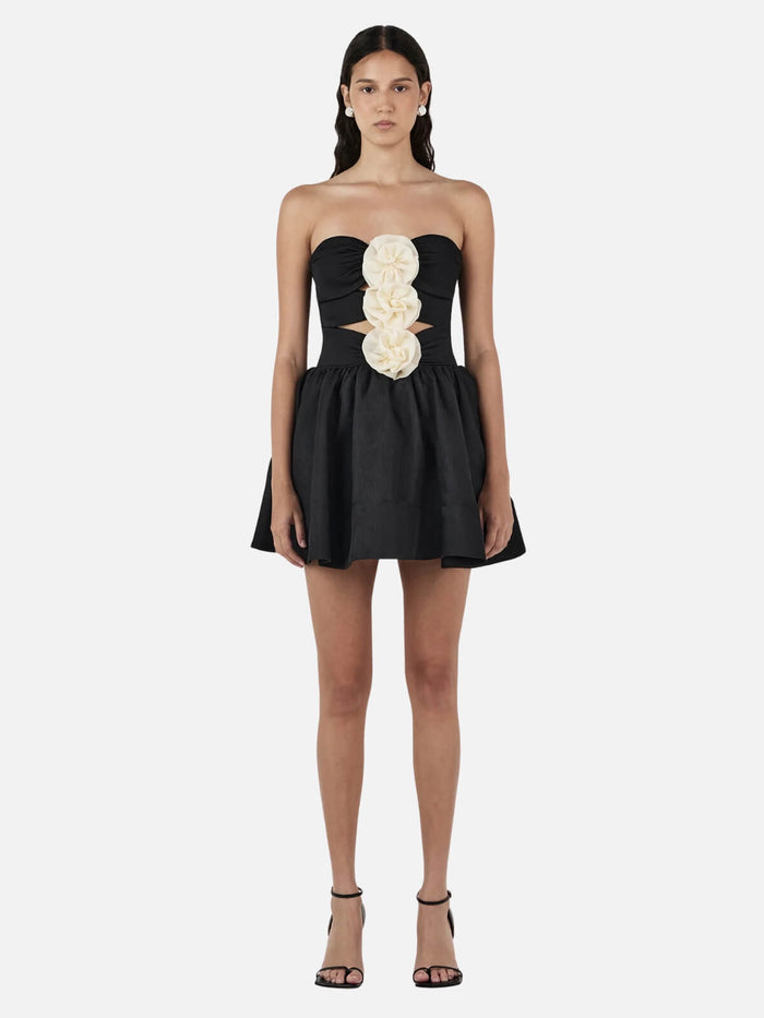 Hansen & Gretel | Jacquie Mini Dress - Black/Cream | Perlu