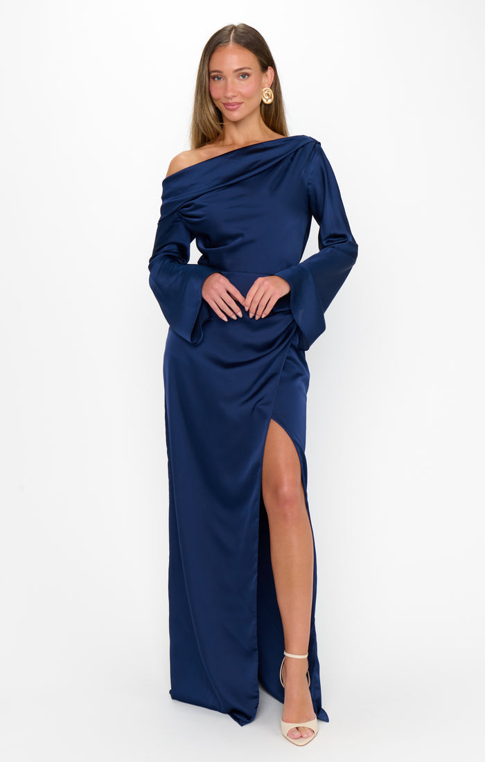 Jamie Maxi Dress ~ Midnight Navy Luxe Satin