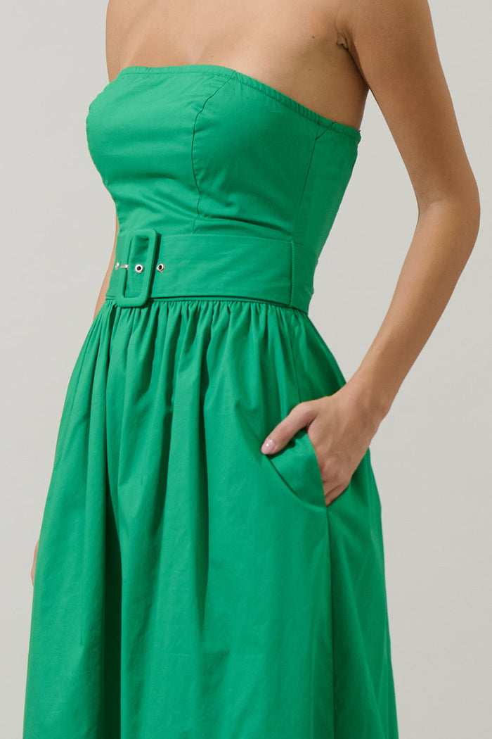 Janelle Strapless Midi Dress