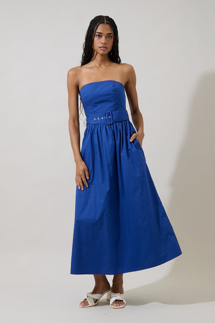 Janelle Strapless Midi Dress