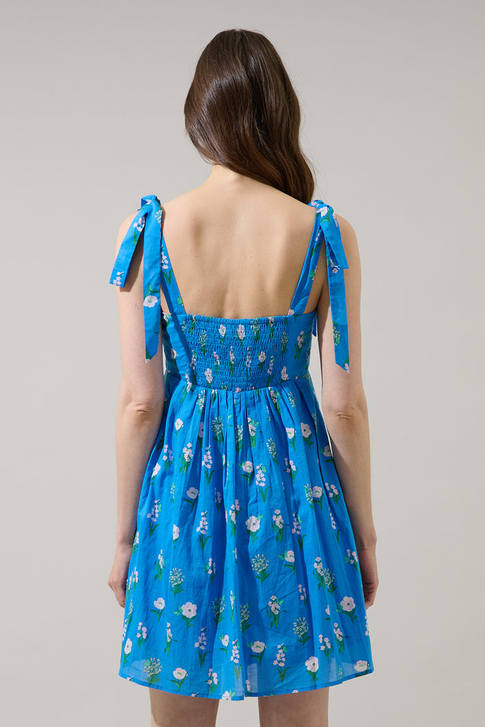 Jazleen Floral Gracia Pleated Mini Dress