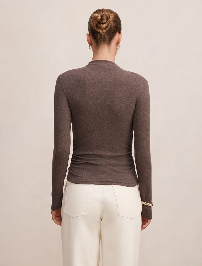 Josette Mock Neck Long Sleeve Top Forever New