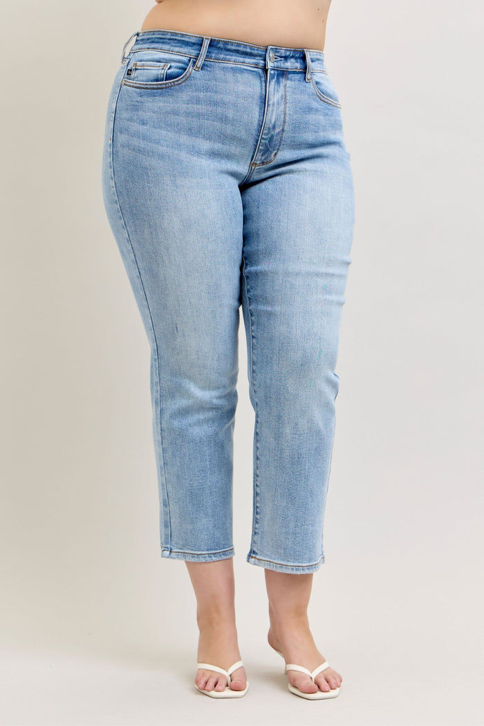 Judy Blue High Waist Ankle Straight Leg Jeans
