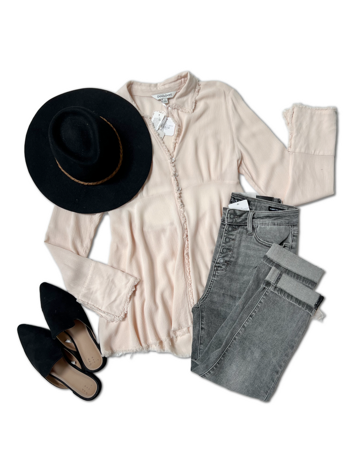 Judy Blue High Waist Dusty Charcoal Denim Capris
