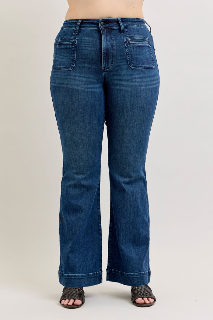 Judy Blue High Waist Flare with Vintage Pocket