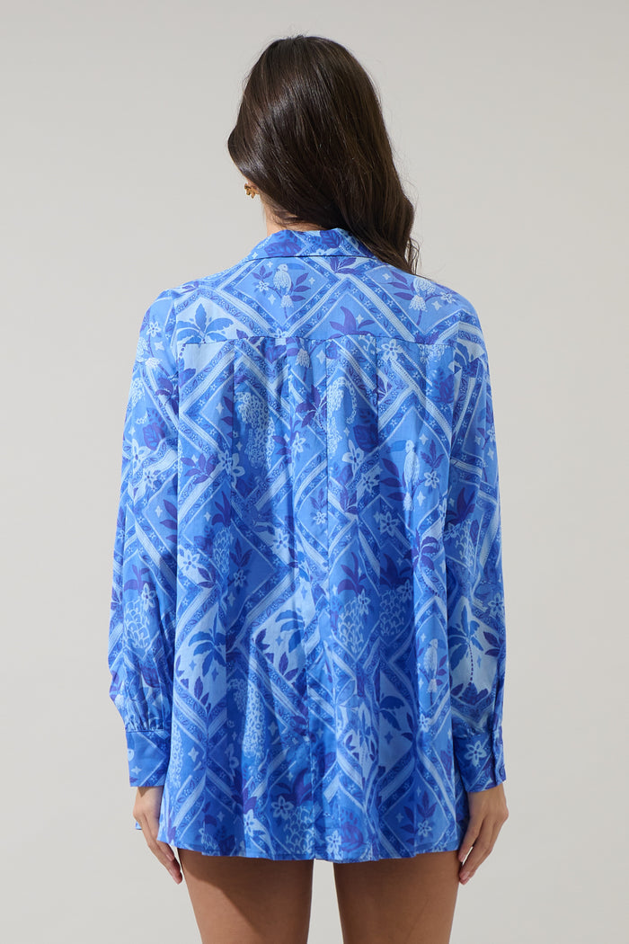 Kaidy Tropical Boyfriend Button Down Shirt