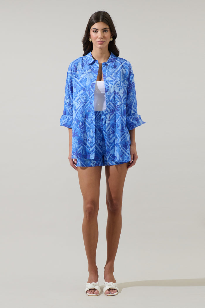 Kaidy Tropical Boyfriend Button Down Shirt
