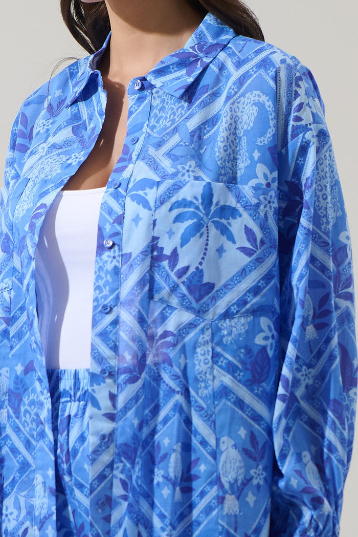 Kaidy Tropical Boyfriend Button Down Shirt