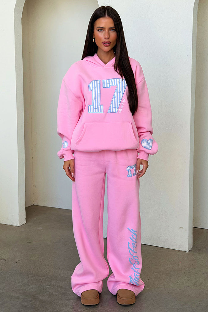 Kaile Wide Leg Sweatpants - Pink