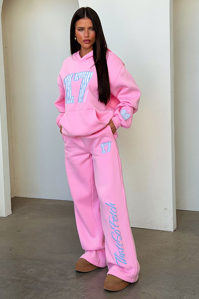 Kaile Wide Leg Sweatpants - Pink